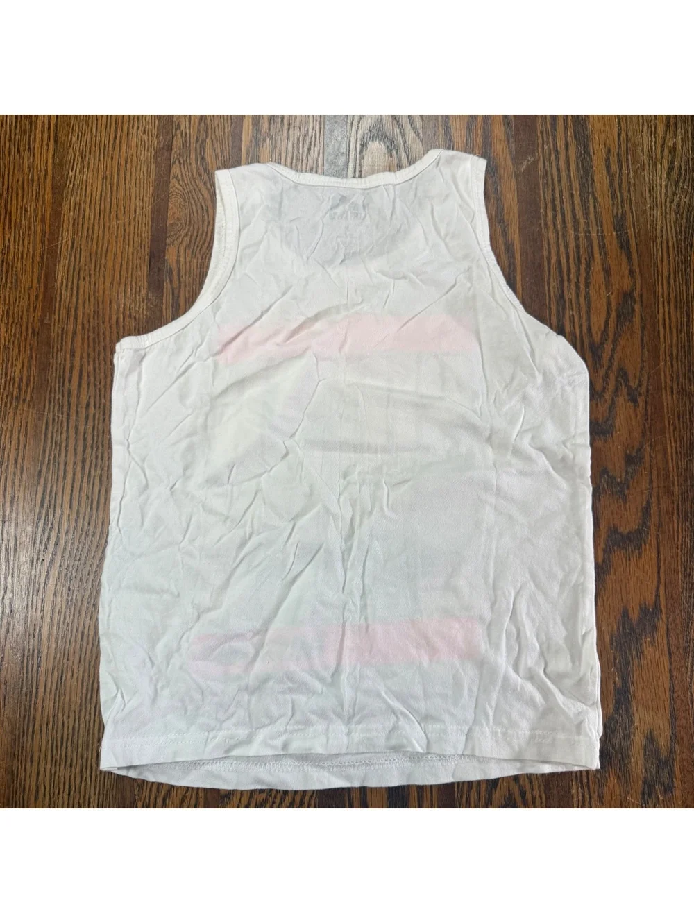 Surf Style South Beach Miami Tank Top White Neon Pink Graphic Boys Size M
